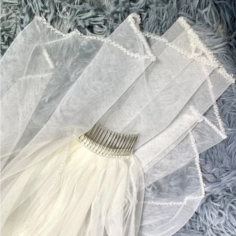 Ivory Crystal Edge Veil (157” Royal Cathedral) Wedding